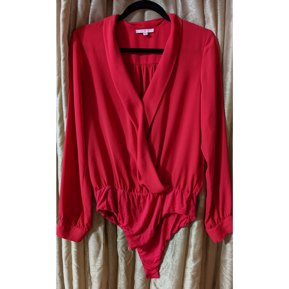 Sheer Red Bodysuit